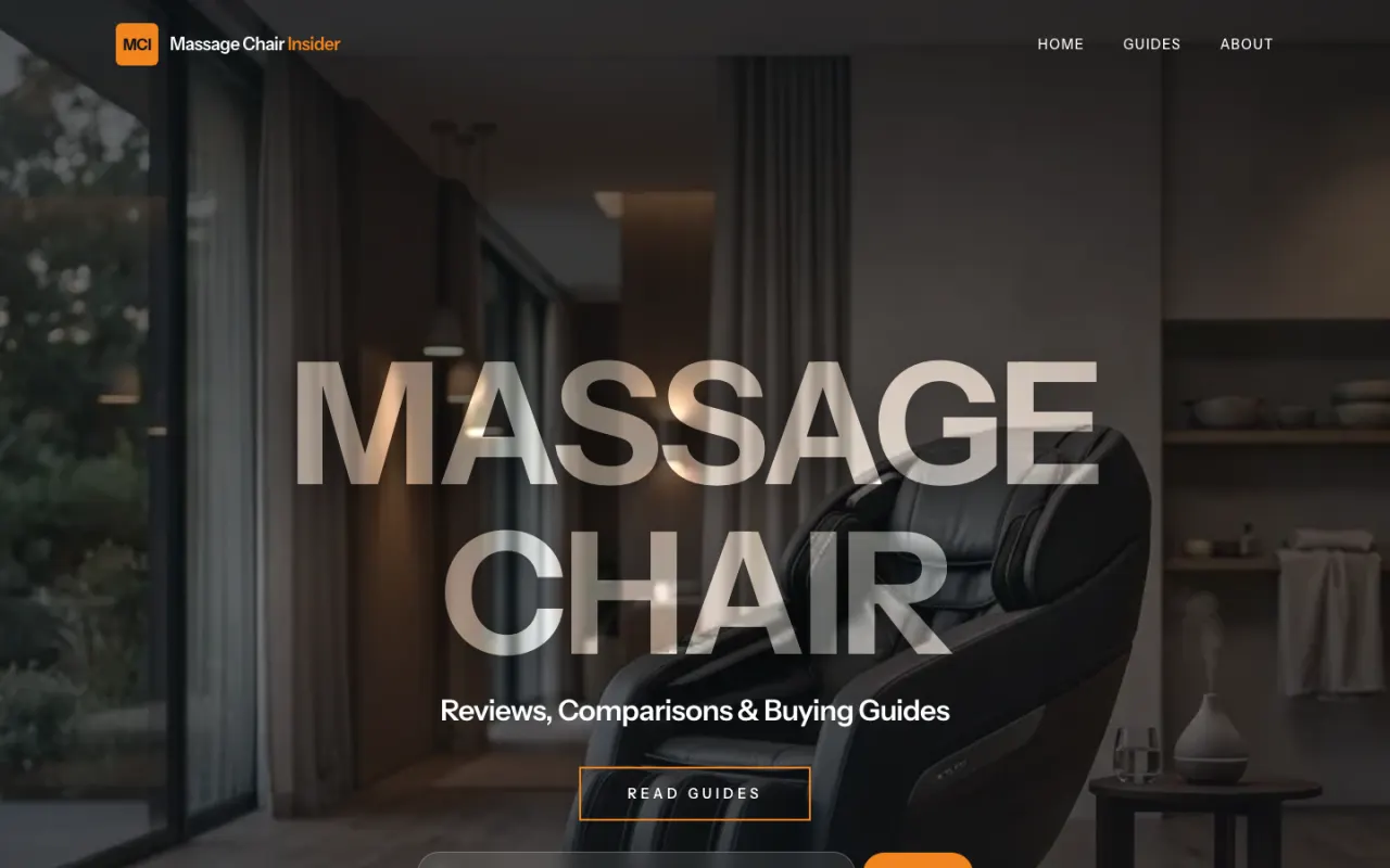 Massage Chair Insider (massagechairinsider.com) ana sayfa ekran görüntüsü